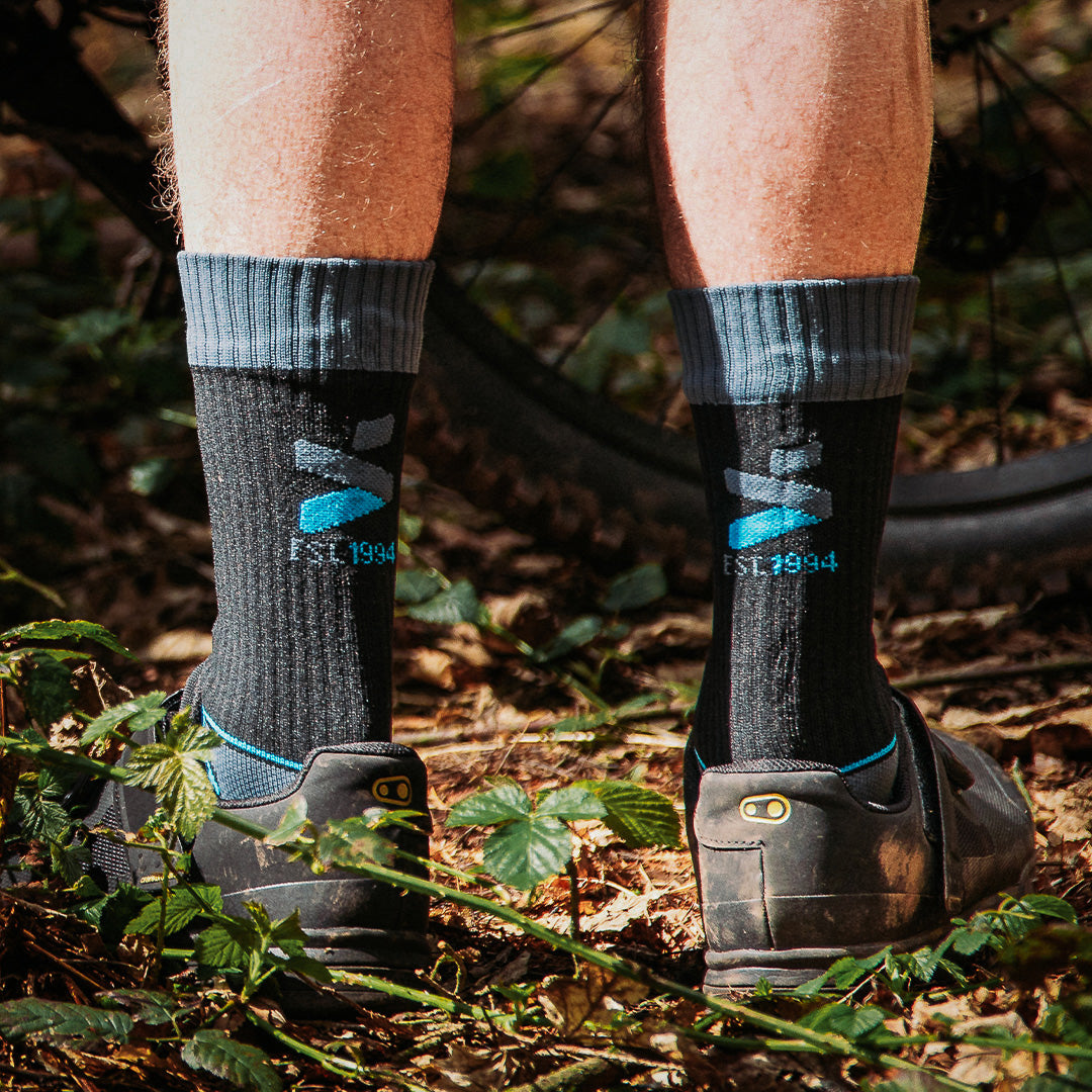 Spada Hydro MTB Socks Black Stormy FREE UK Delivery, FREE 365 Day Returns | Moto Central