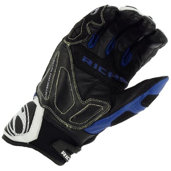 Richa Stealth Leather Gloves Black / White / Blue