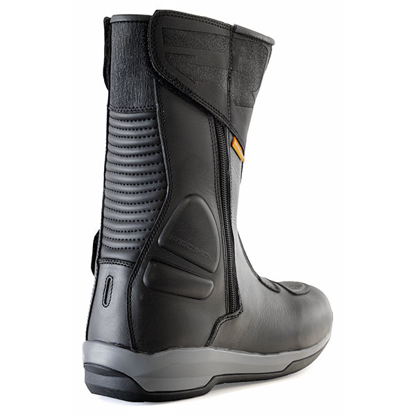 Richa Oberon Waterproof Boots Black pair rear three-quarter view on a white background
