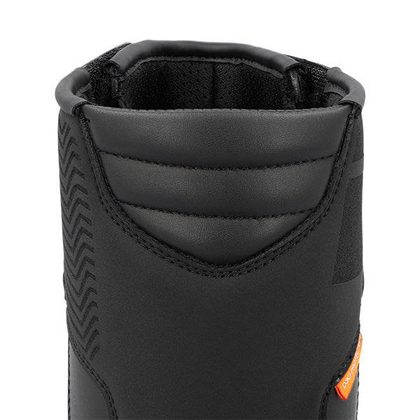 Richa Oberon Waterproof Boots Black padded upper detail on a white background
