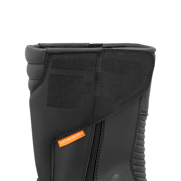 Richa Oberon Waterproof Boots Black side panel detail on a white background