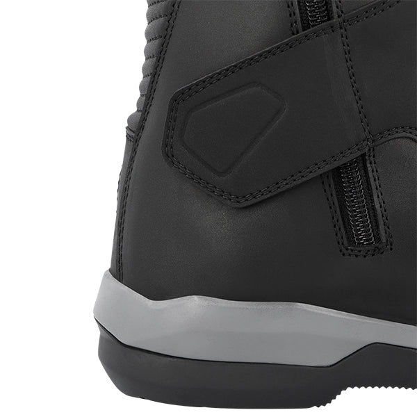 Richa Oberon Waterproof Boots Black heel protection detail on a white background
