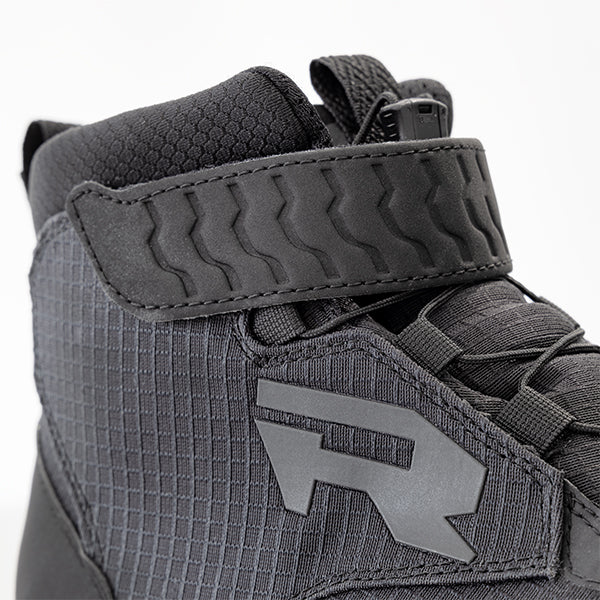 Richa Crossroads Gore-Tex Shoes Black, ankle and fastening detail