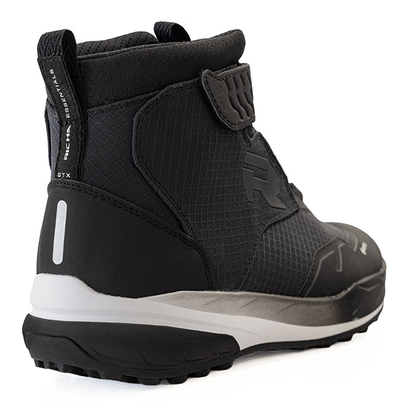 Richa Crossroads Gore-Tex Shoes Black, rear three-quarter product view on white background
