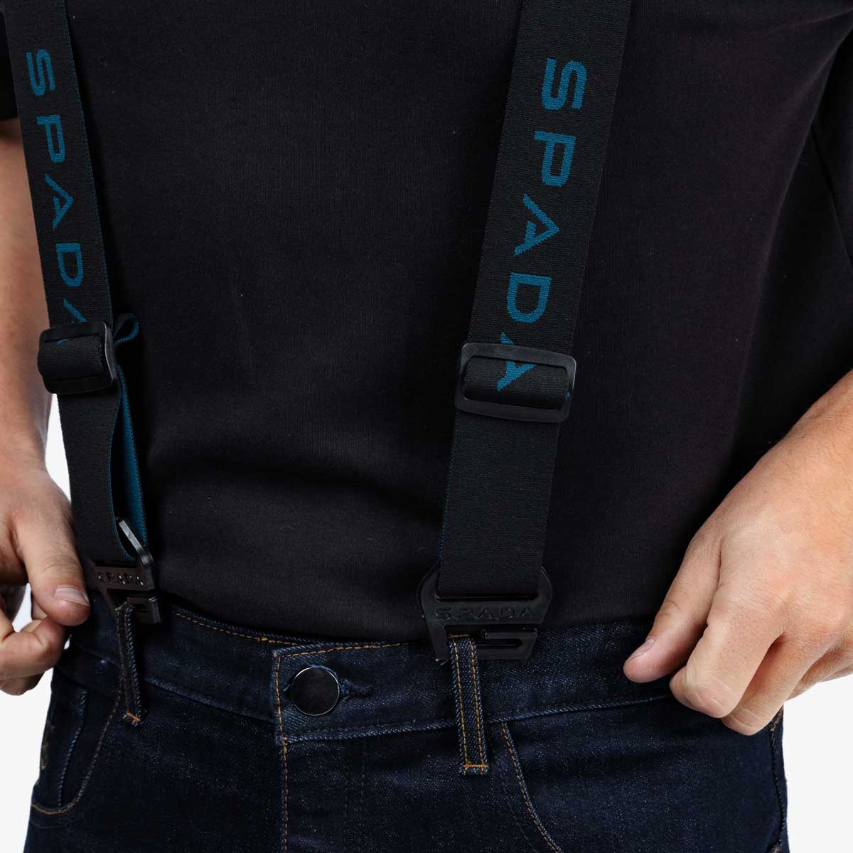 Spada Kaiken Braces Black / Steel Blue FREE UK Delivery, FREE 365 Day Returns | Moto Central