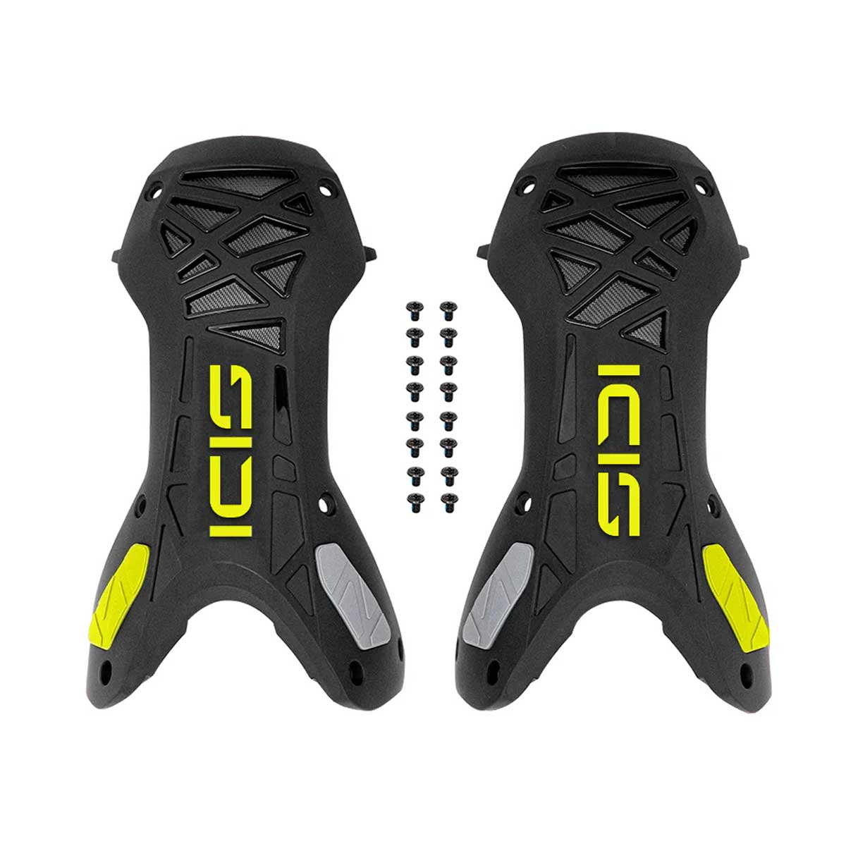 Sidi Crossair X Back Leg Black / Fluo Yellow - Pair FREE UK Delivery, FREE 365 Day Returns | Moto Central