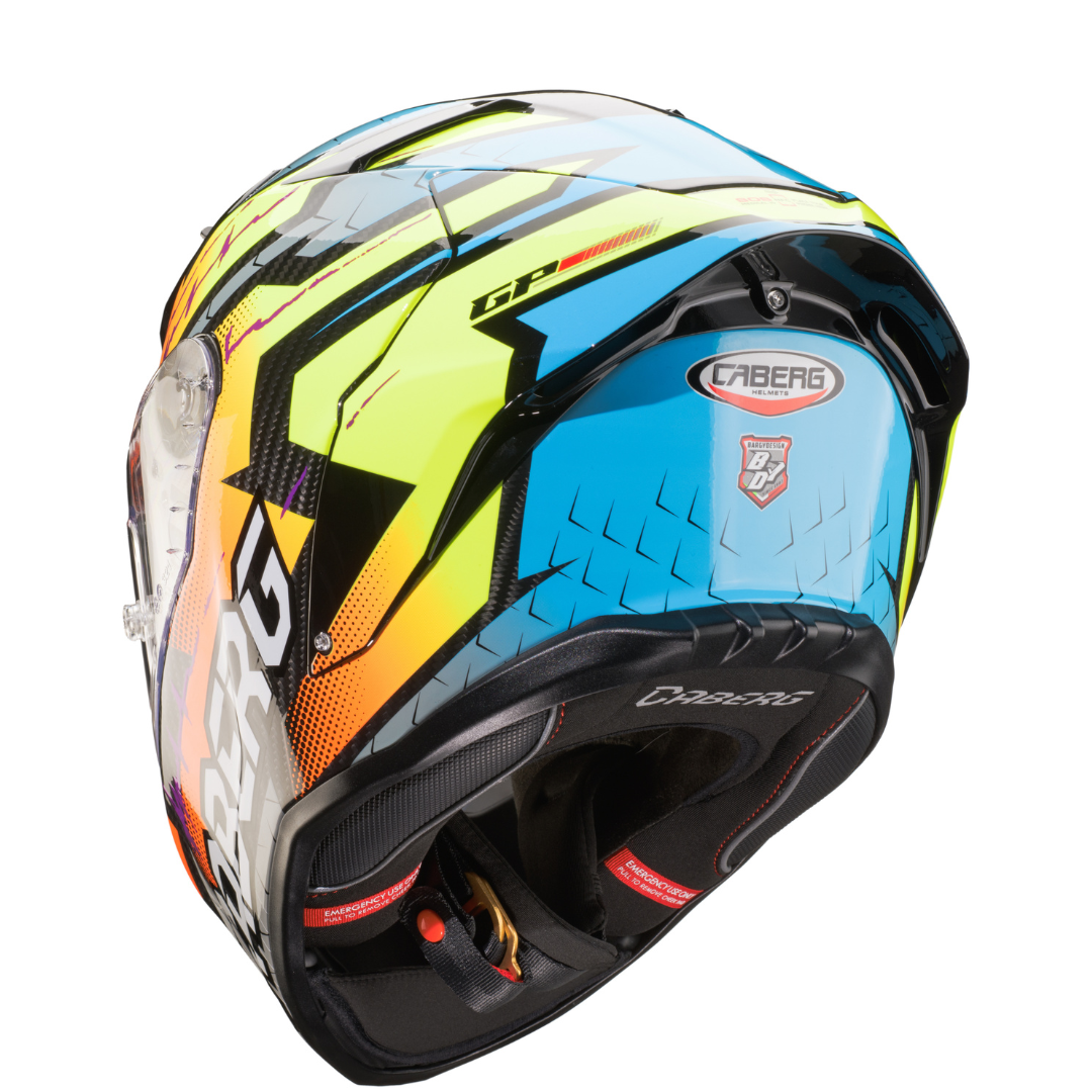 Caberg GP Magma Fluo Yellow / Light Blue / Fuchsia