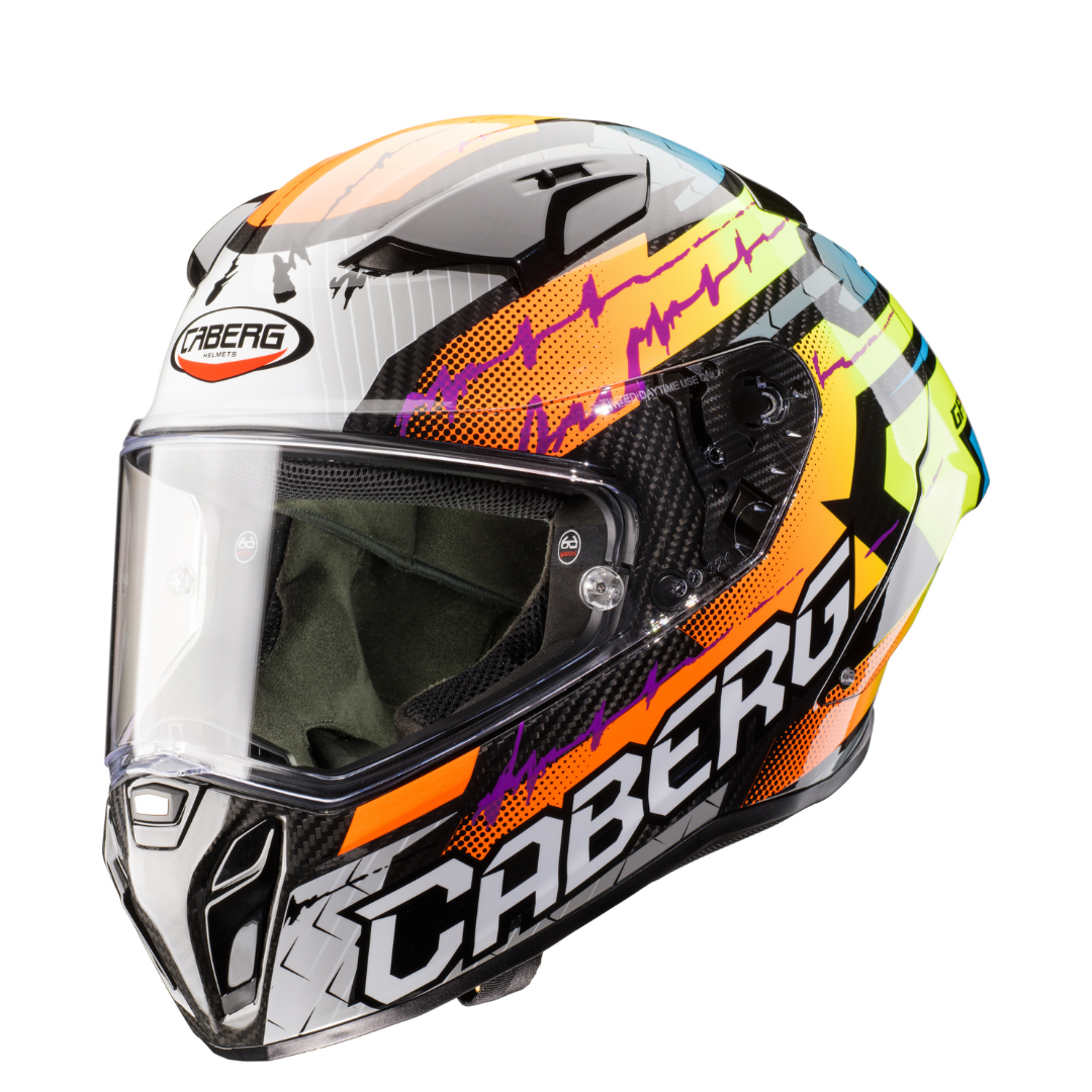 Caberg GP Magma Fluo Yellow / Light Blue / Fuchsia