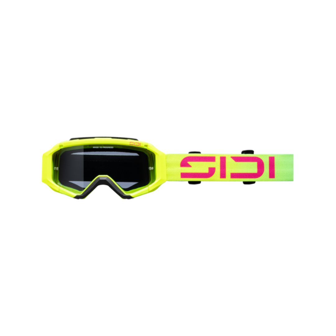 Sidi Gravix Smoke Goggles Fluo Yellow / Green / Grey FREE UK Delivery, FREE 365 Day Returns | Moto Central