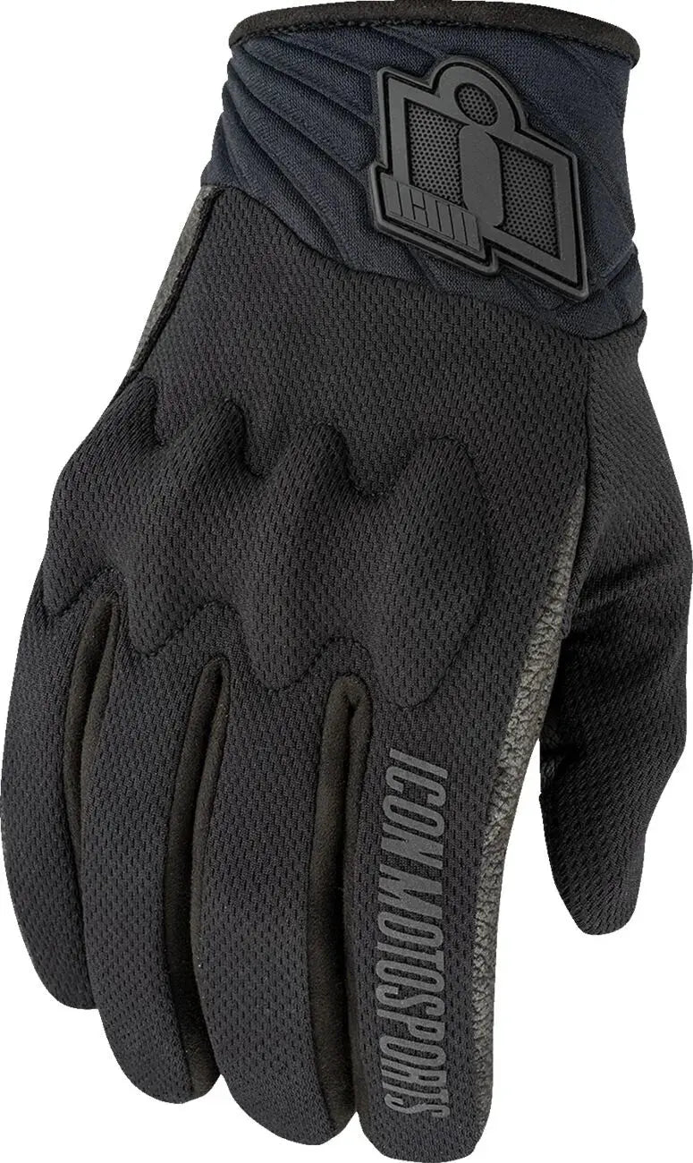 Icon Anthem 3 Textile Gloves Black - FREE UK Shipping, FREE 365 Day Returns | Moto Central