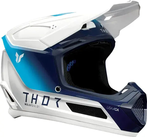 Thor Fleet Youth Storm White / Navy - FREE UK Shipping, FREE 365 Day Returns | Moto Central