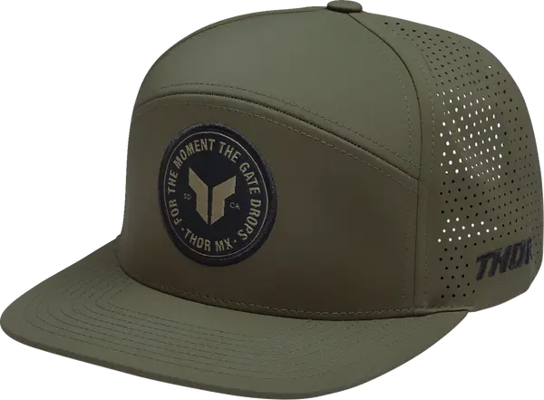 Thor Badge Hat Olive - FREE UK Shipping, FREE 365 Day Returns | Moto Central