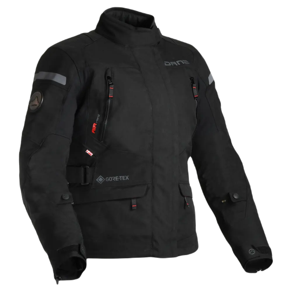 Dane Valby Ladies Gore-Tex Jacket Black - FREE UK Shipping, FREE 365 Day Returns | Moto Central