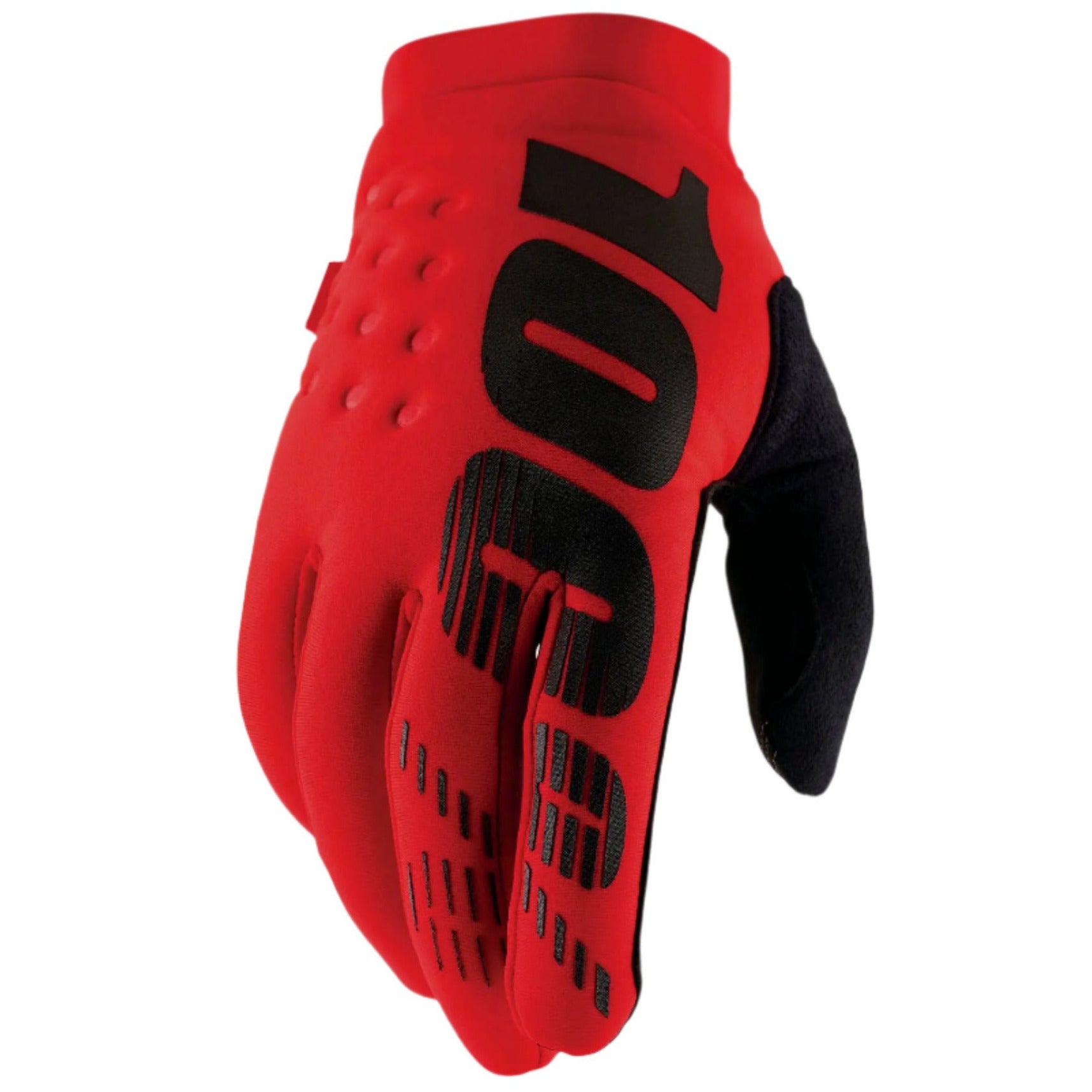 100% Brisker Cold Weather Gloves Red - FREE UK Shipping, FREE 365 Day Returns | Moto Central