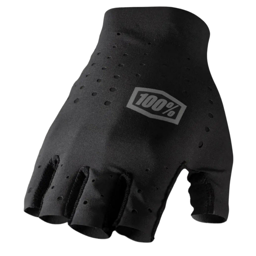 100% Sling Short Finger Gloves Black - FREE UK Shipping, FREE 365 Day Returns | Moto Central