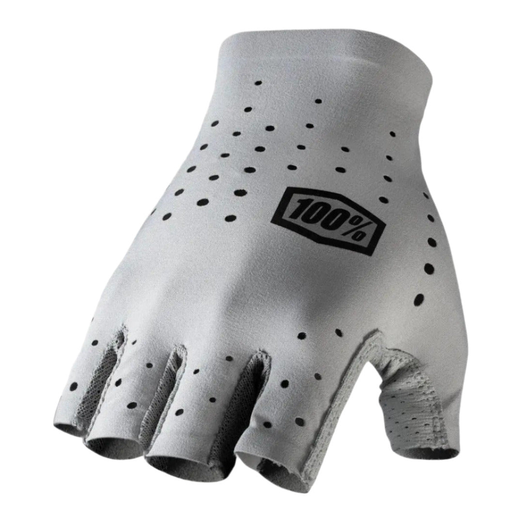 100% Sling Short Finger Gloves Grey - FREE UK Shipping, FREE 365 Day Returns | Moto Central