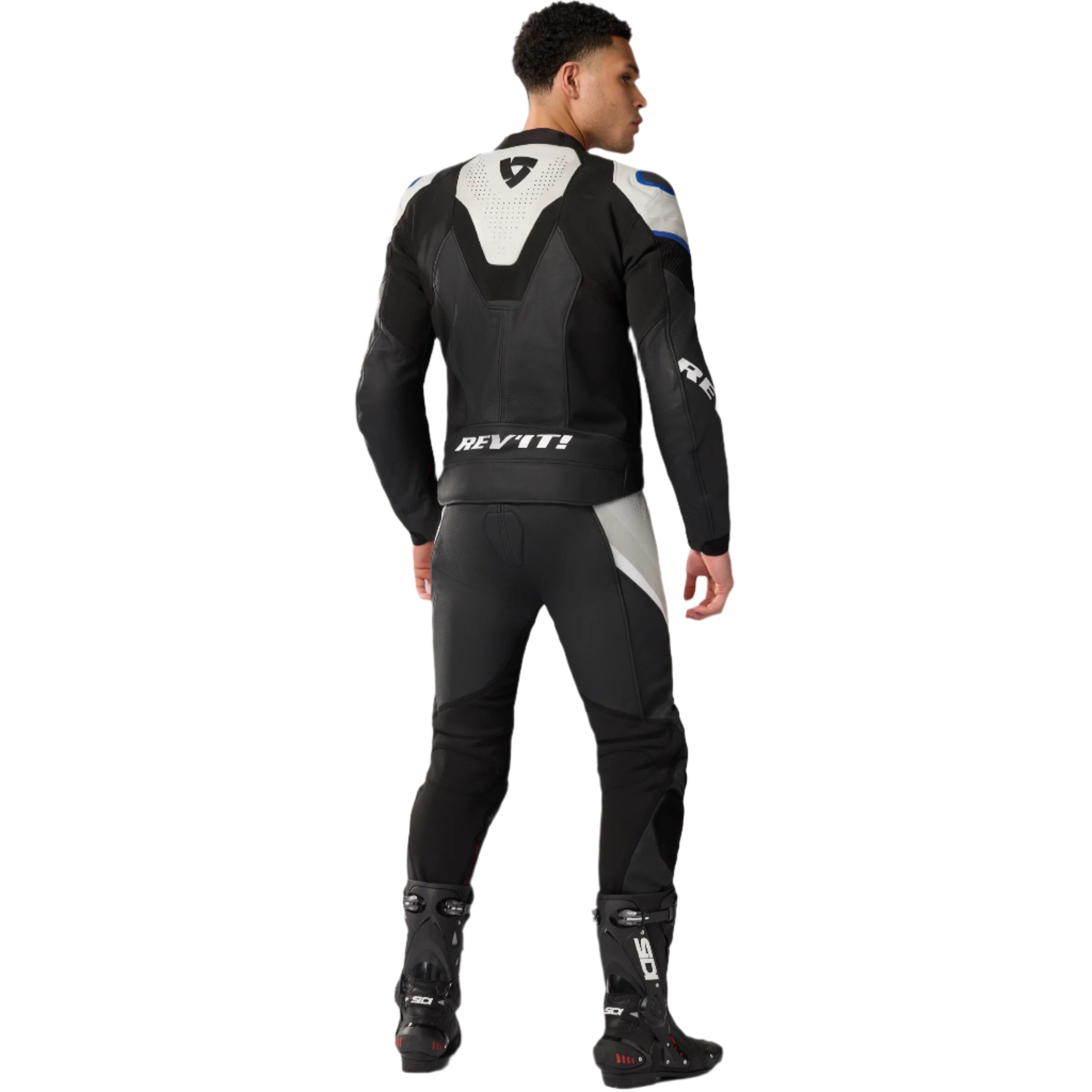 Revit Combi Beta 2 Pieces Leather Suit Black / Light Grey - FREE UK Shipping, FREE 365 Day Returns | Moto Central