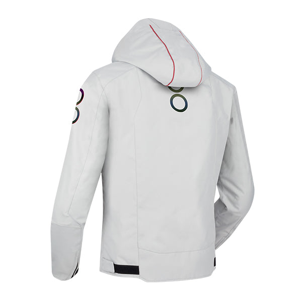 Bering Warwick Textile Jacket Light Grey / Red FREE UK Delivery, FREE 365 Day Returns | Moto Central