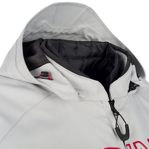 Bering Warwick Textile Jacket Light Grey / Red FREE UK Delivery, FREE 365 Day Returns | Moto Central