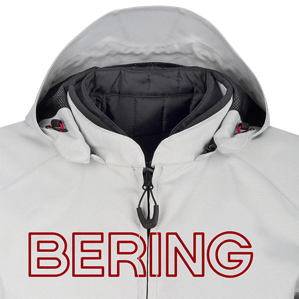 Bering Warwick Textile Jacket Light Grey / Red FREE UK Delivery, FREE 365 Day Returns | Moto Central