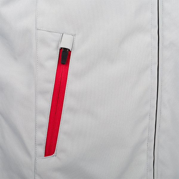 Bering Warwick Textile Jacket Light Grey / Red FREE UK Delivery, FREE 365 Day Returns | Moto Central