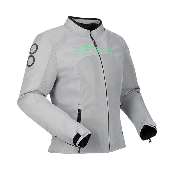 Bering Zao Ladies Textile Jacket Grey / Green FREE UK Delivery, FREE 365 Day Returns | Moto Central
