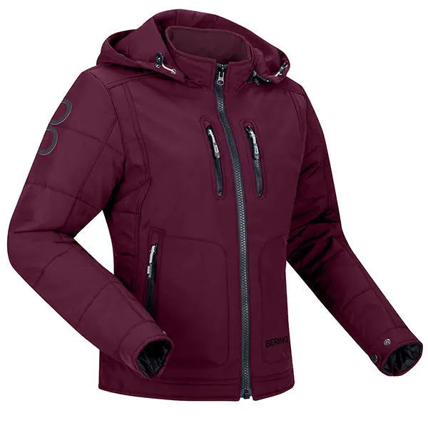 Bering Scoop Ladies Textile Jacket Burgundy FREE UK Delivery, FREE 365 Day Returns | Moto Central