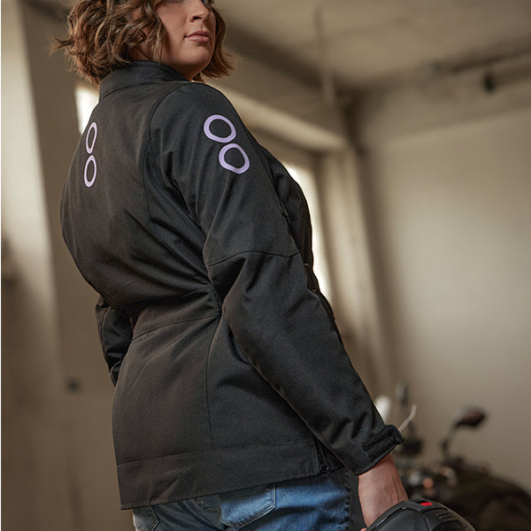 Bering Pamela Queen Size Ladies Textile Jacket Black / White FREE UK Delivery, FREE 365 Day Returns | Moto Central