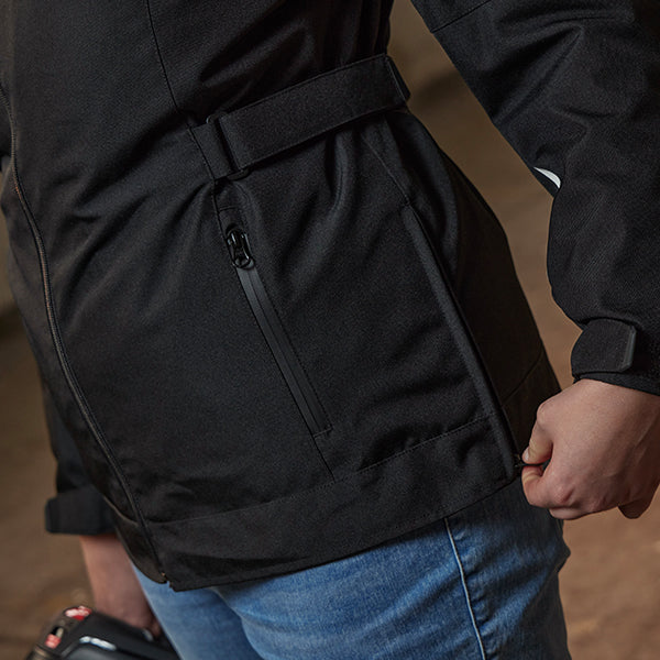 Bering Pamela Queen Size Ladies Textile Jacket Black / White FREE UK Delivery, FREE 365 Day Returns | Moto Central