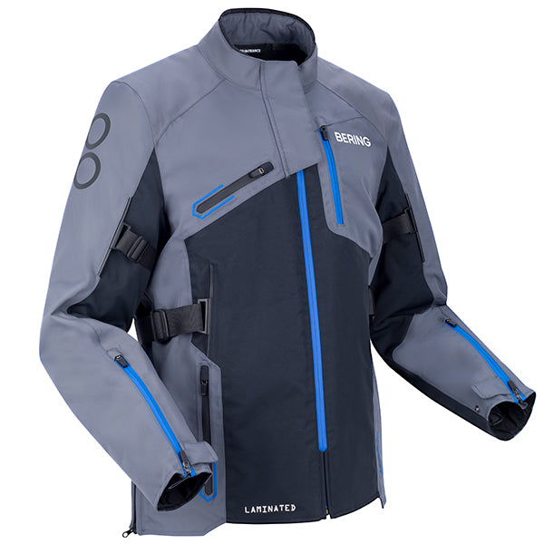 Bering Oxygen Textile Jacket Grey / Black / Blue FREE UK Delivery, FREE 365 Day Returns | Moto Central