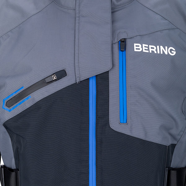 Bering Oxygen Textile Jacket Grey / Black / Blue FREE UK Delivery, FREE 365 Day Returns | Moto Central