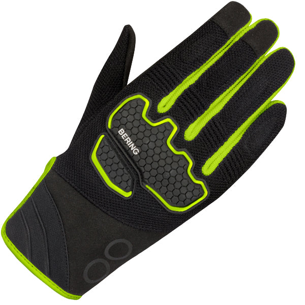 Bering Breeze Textile Gloves Black / Fluo Yellow FREE UK Delivery, FREE 365 Day Returns | Moto Central
