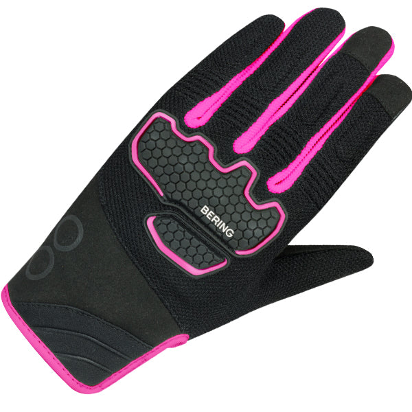Bering Breeze Ladies Textile Gloves Black / Fuchsia FREE UK Delivery, FREE 365 Day Returns | Moto Central