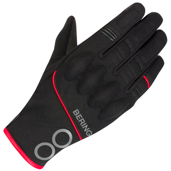 Bering Nassau Textile Gloves Black / Red FREE UK Delivery, FREE 365 Day Returns | Moto Central