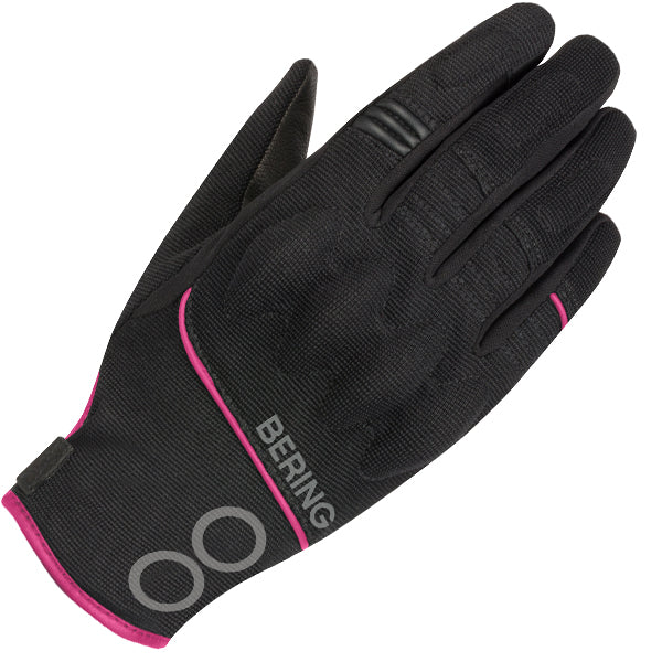 Bering Nassau Ladies Textile Gloves Black / Fuchsia FREE UK Delivery, FREE 365 Day Returns | Moto Central