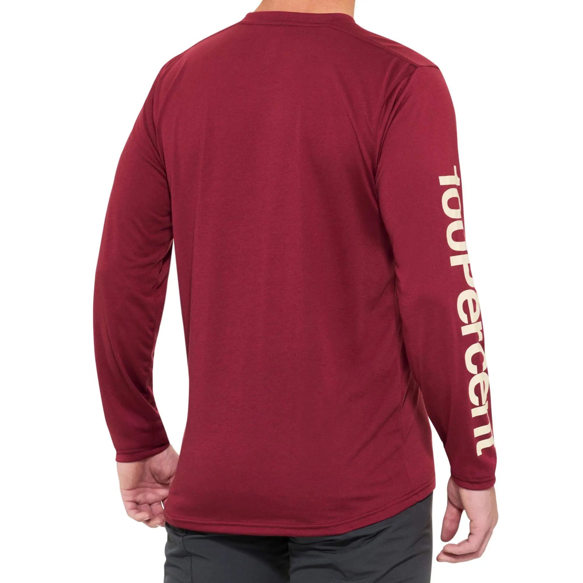 100% Airmatic Long Sleeves Jersey Merlot - FREE UK Shipping, FREE 365 Day Returns | Moto Central
