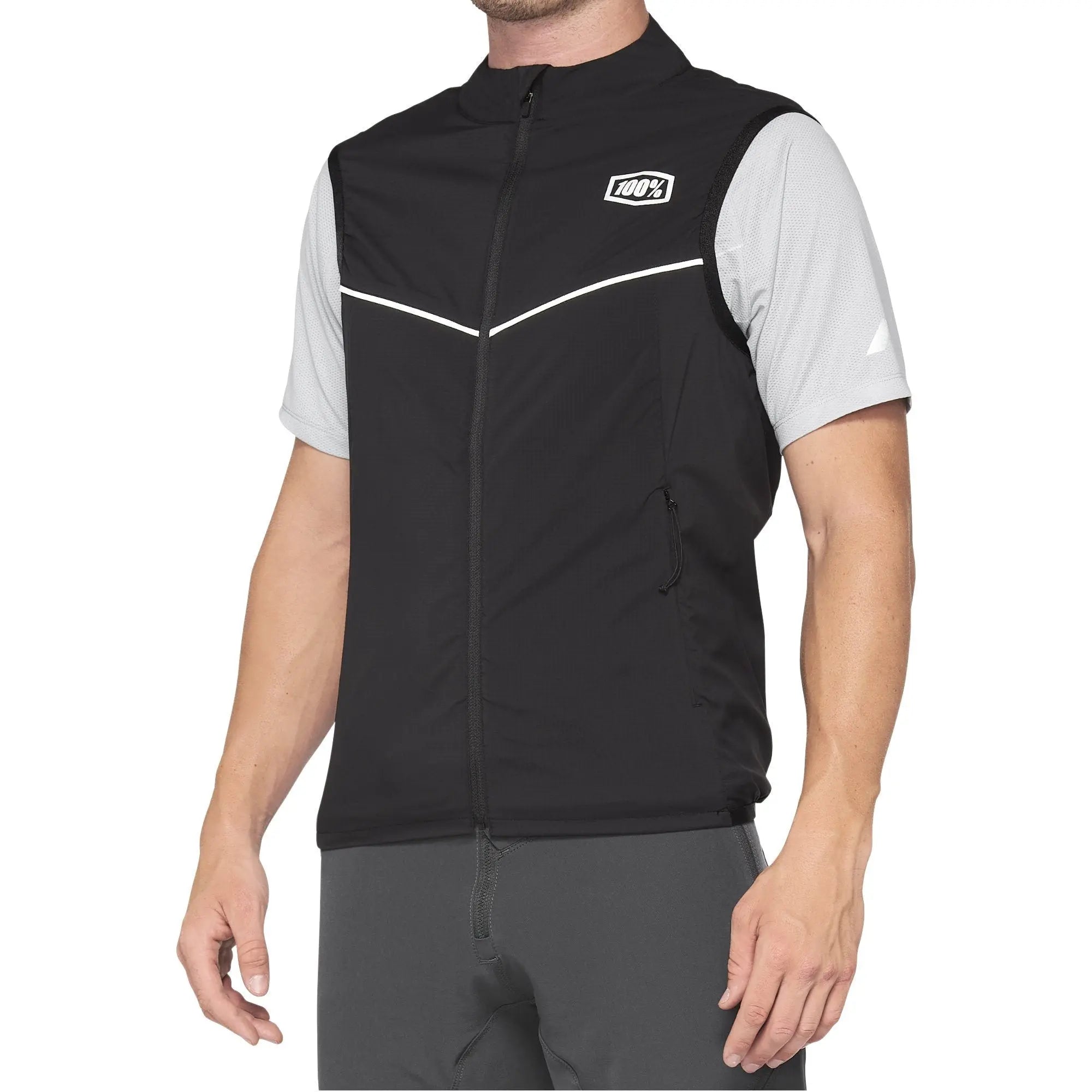 100% Corridor Stretch Vest Black - FREE UK Shipping, FREE 365 Day Returns | Moto Central