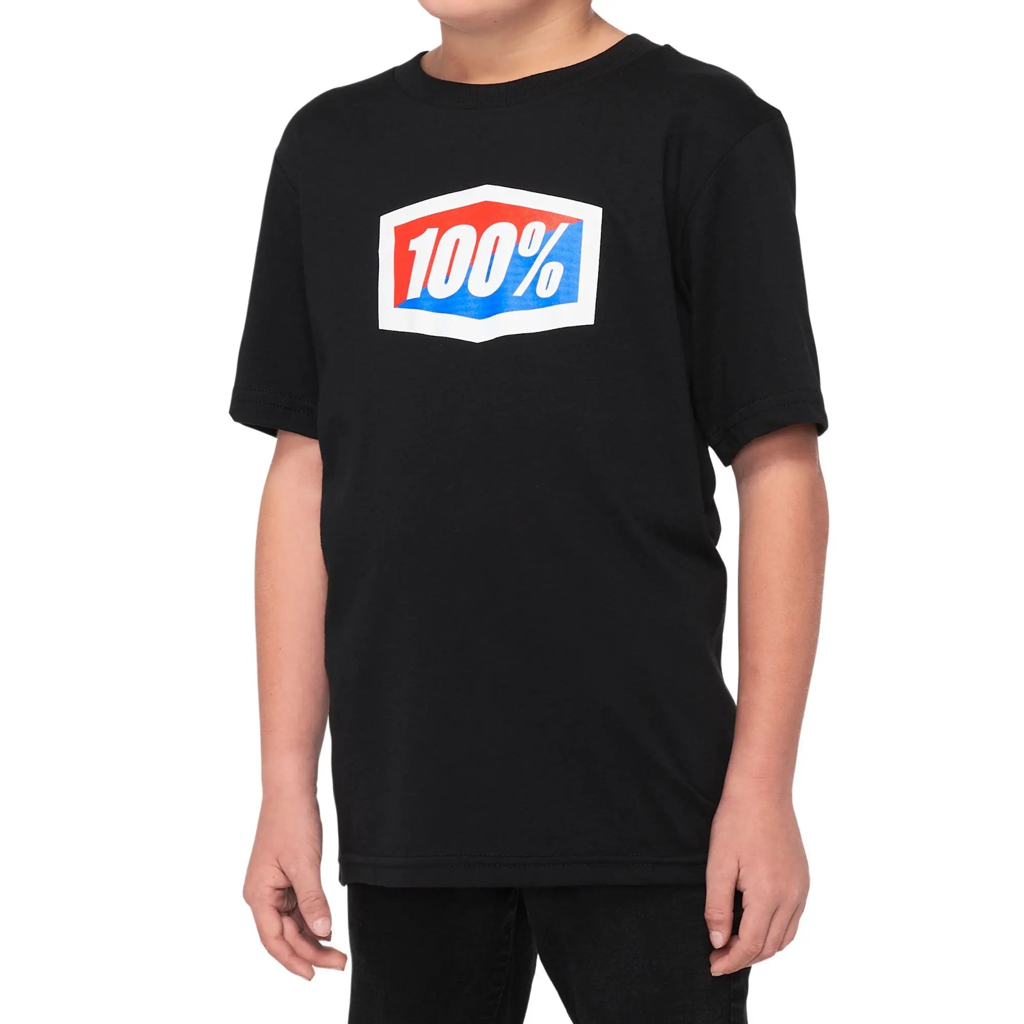 100% Official Youth Short Sleeves Tee Black - FREE UK Shipping, FREE 365 Day Returns | Moto Central