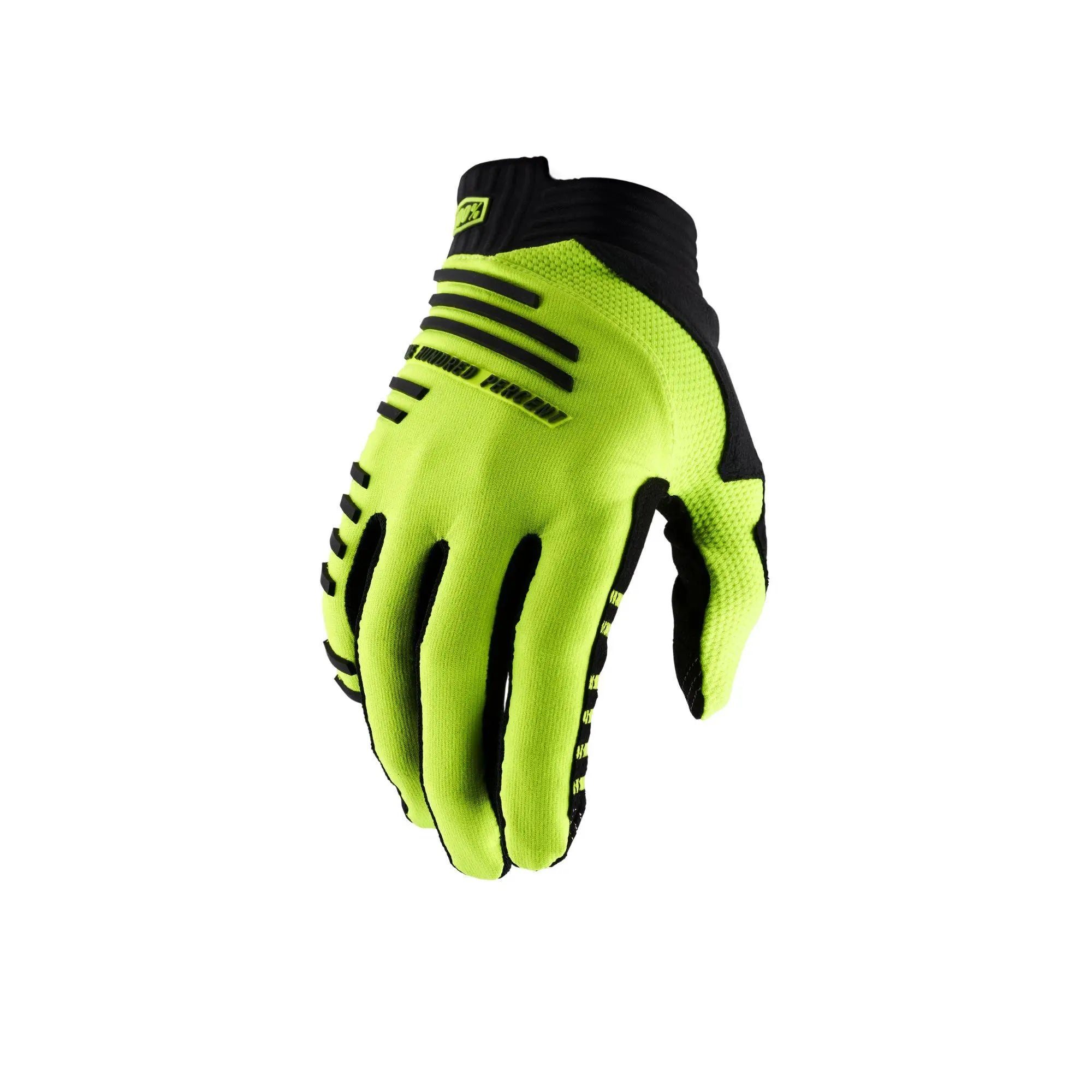 100% R-Core Gloves Fluo Yellow - FREE UK Shipping, FREE 365 Day Returns | Moto Central
