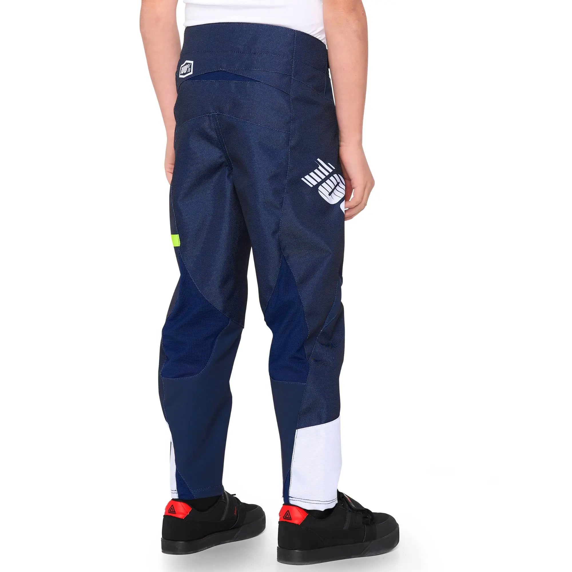 100% R-Core Youth Trouser Dark Blue / Yellow - FREE UK Shipping, FREE 365 Day Returns | Moto Central