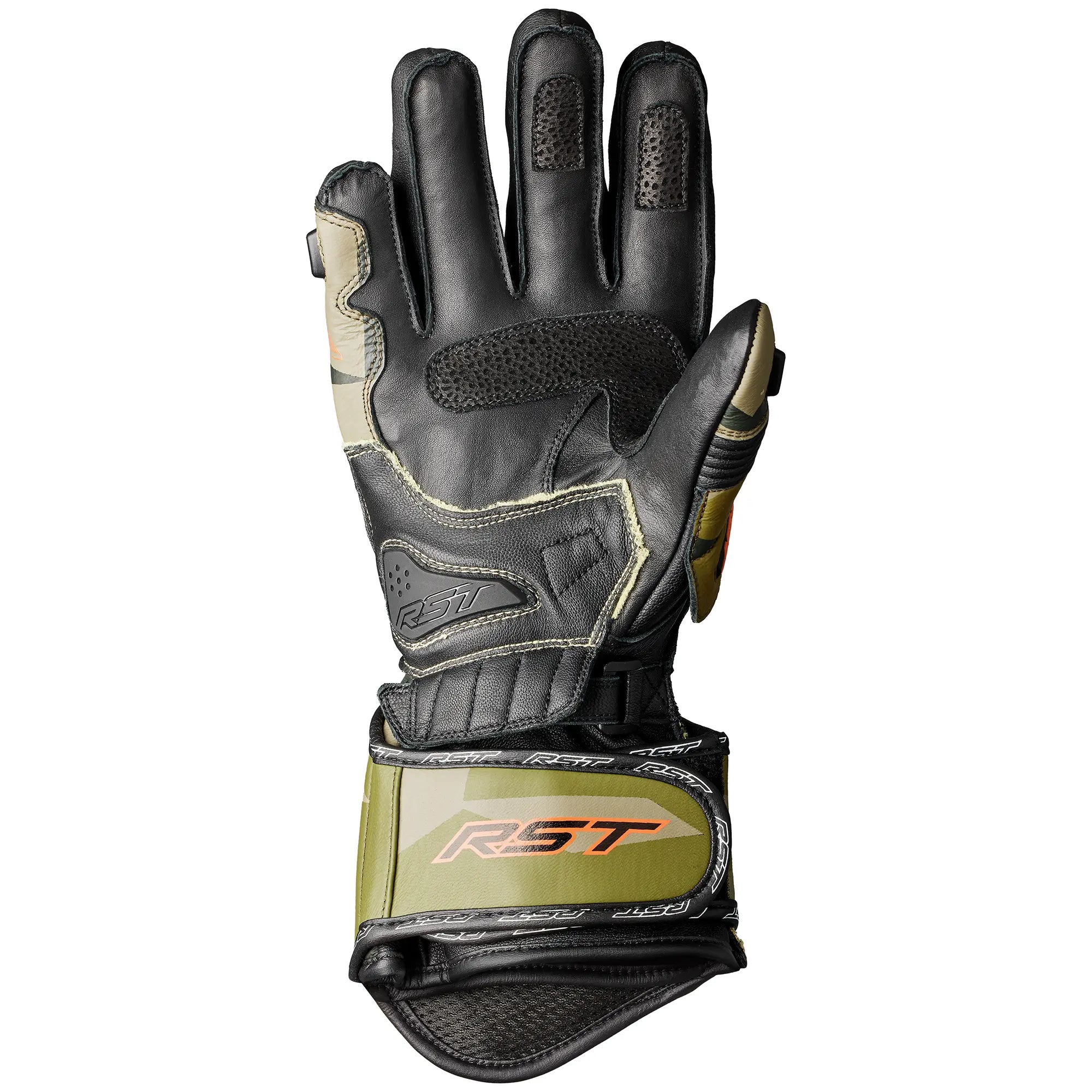 RST Tractech Evo 4 CE Gloves Camo / Orange - FREE UK Shipping, FREE 365 Day Returns | Moto Central