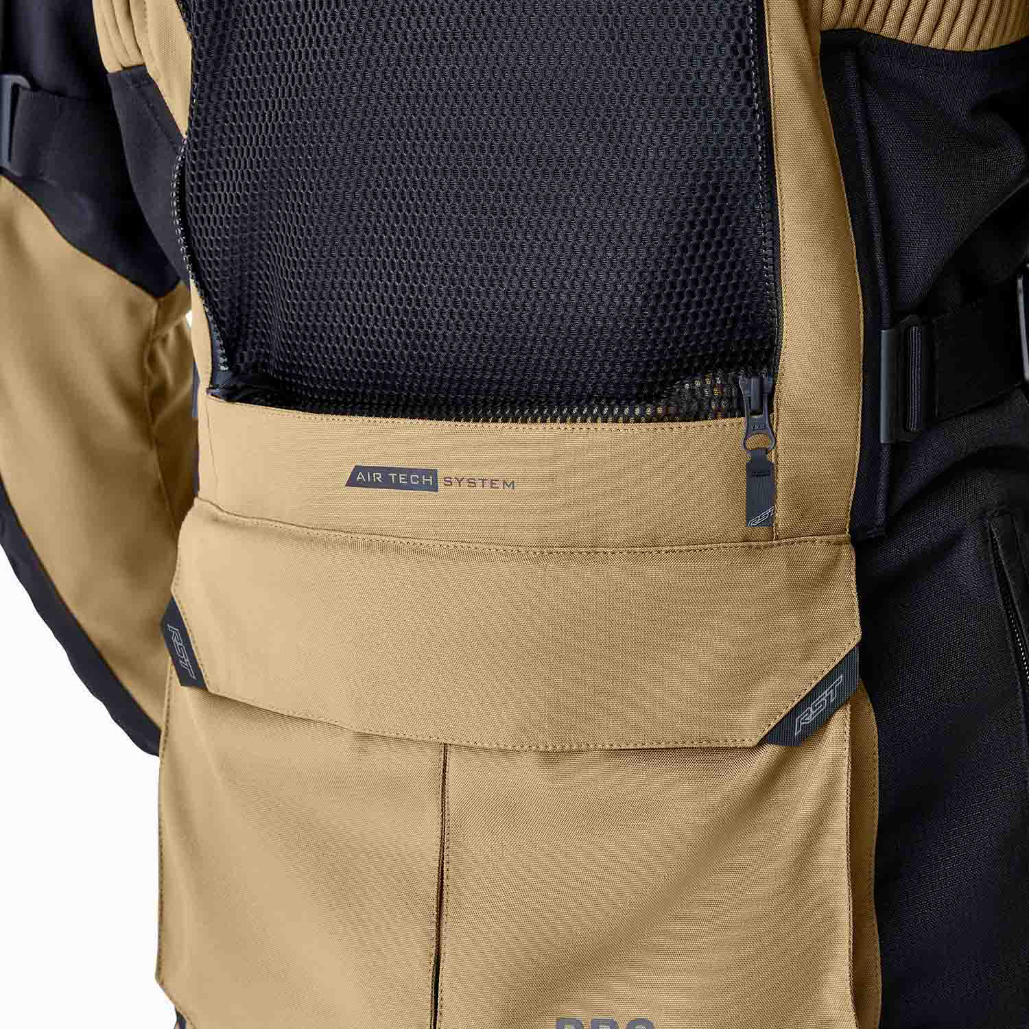 RST Pro Series Adventure D3O Textile Jacket Sand / Black - FREE UK Shipping, FREE 365 Day Returns | Moto Central