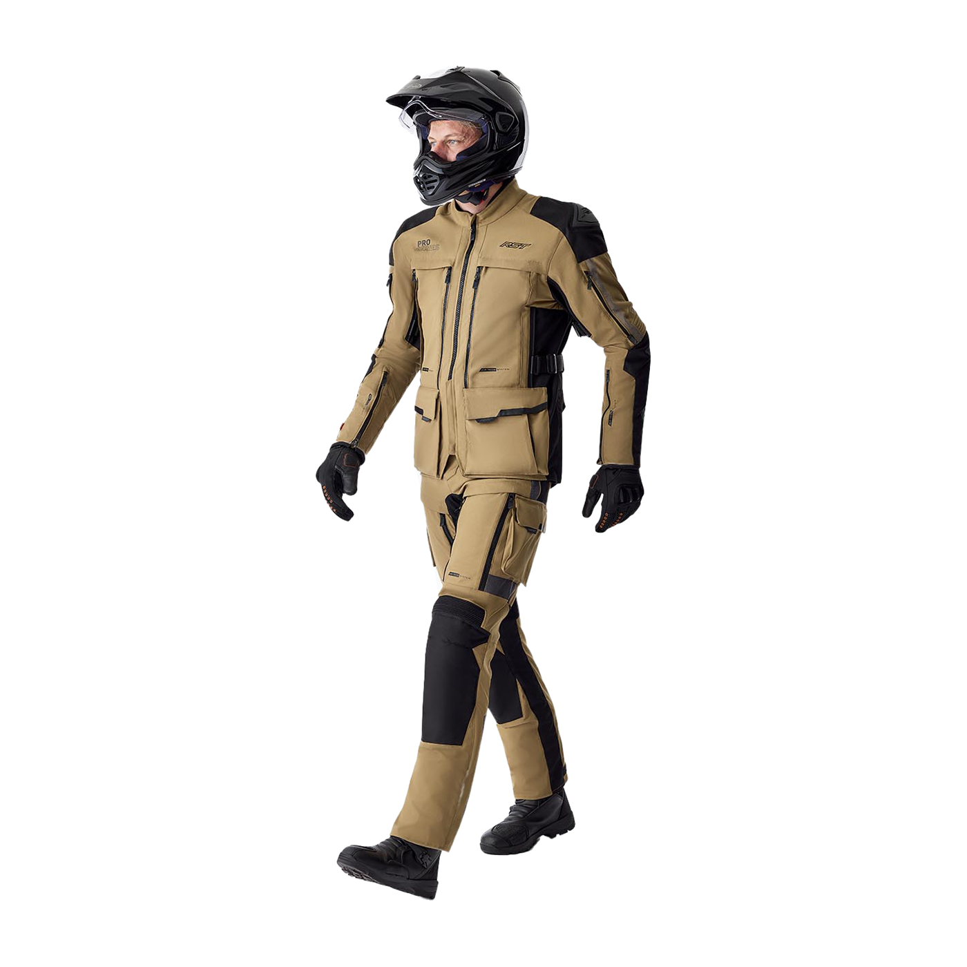RST Pro Series Adventure D3O Textile Jacket Sand / Black - FREE UK Shipping, FREE 365 Day Returns | Moto Central