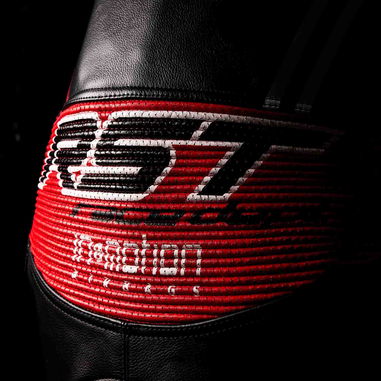 RST Race Dept V4.2 D3O Airbag One Piece Leather Suit Black / Red / White - FREE UK Shipping, FREE 365 Day Returns | Moto Central