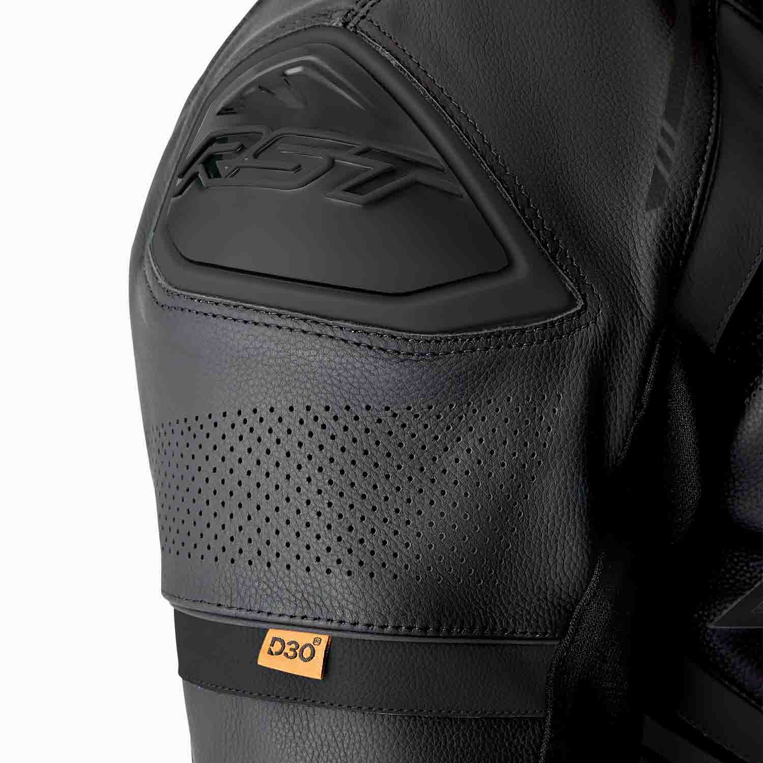 RST S1 D3O One Piece Leather Suit Black / Black / Black - FREE UK Shipping, FREE 365 Day Returns | Moto Central
