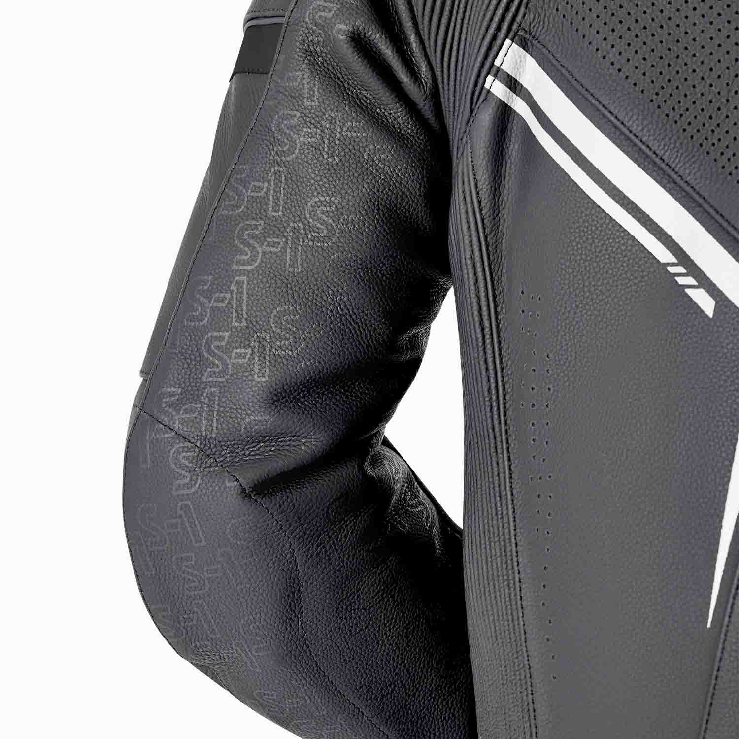 RST S1 D3O One Piece Leather Suit Black / Black / White - FREE UK Shipping, FREE 365 Day Returns | Moto Central