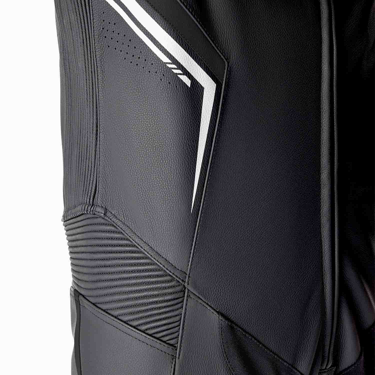 RST S1 D3O One Piece Leather Suit Black / Black / White - FREE UK Shipping, FREE 365 Day Returns | Moto Central