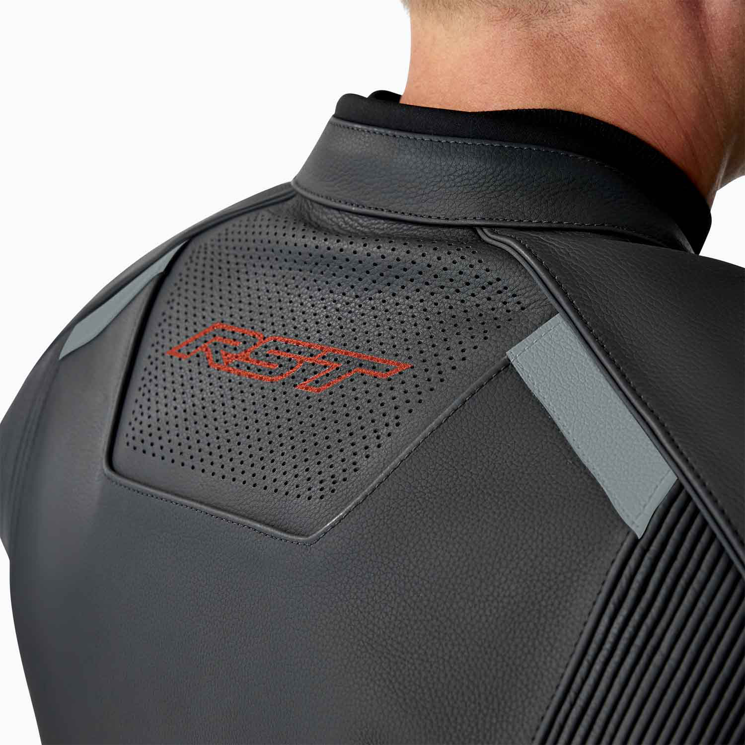 RST S1 D3O Leather Jacket Black / Grey / Red - FREE UK Shipping, FREE 365 Day Returns | Moto Central