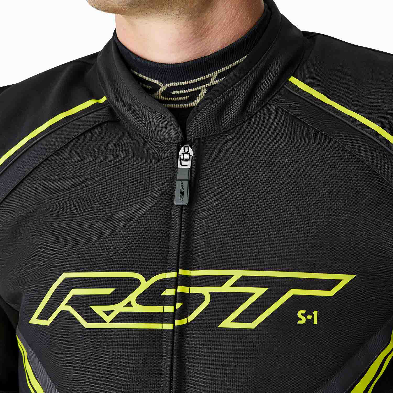 RST S1 D3O Textile Jacket Black / Grey / Fluo Yellow - FREE UK Shipping, FREE 365 Day Returns | Moto Central