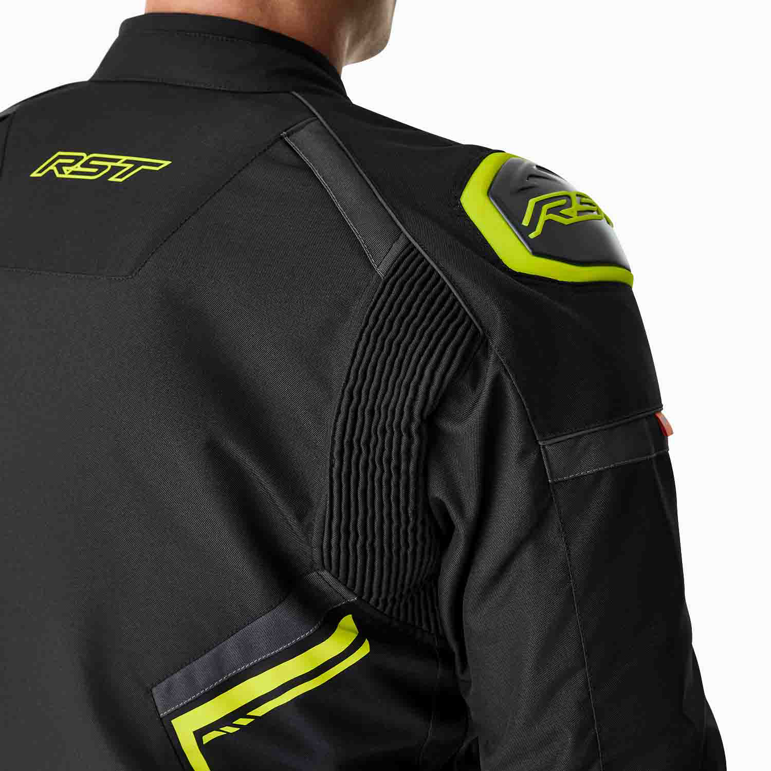 RST S1 D3O Textile Jacket Black / Grey / Fluo Yellow - FREE UK Shipping, FREE 365 Day Returns | Moto Central